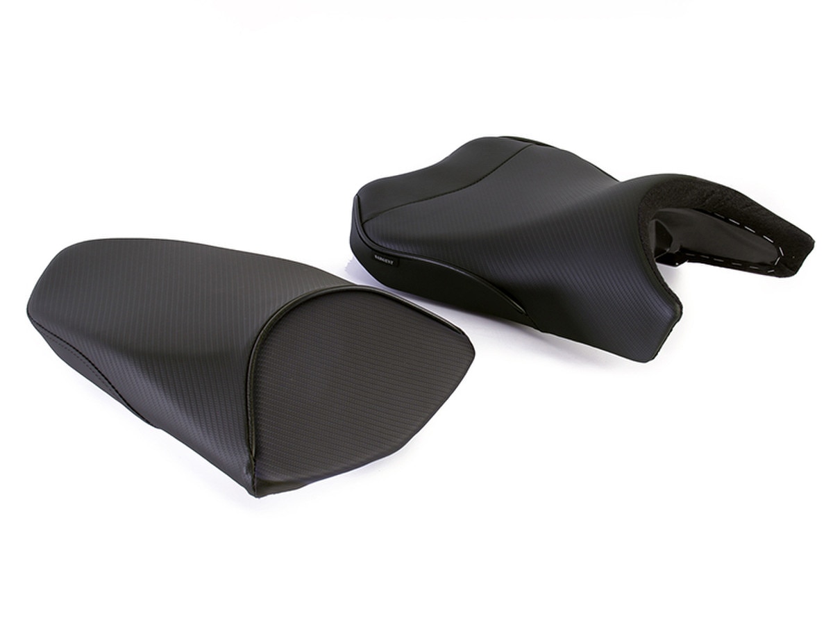 Kawasaki Ninja 1000SX 2021+ World Sport Front Seat with Matching Rear Seat Cover, Black Welt.